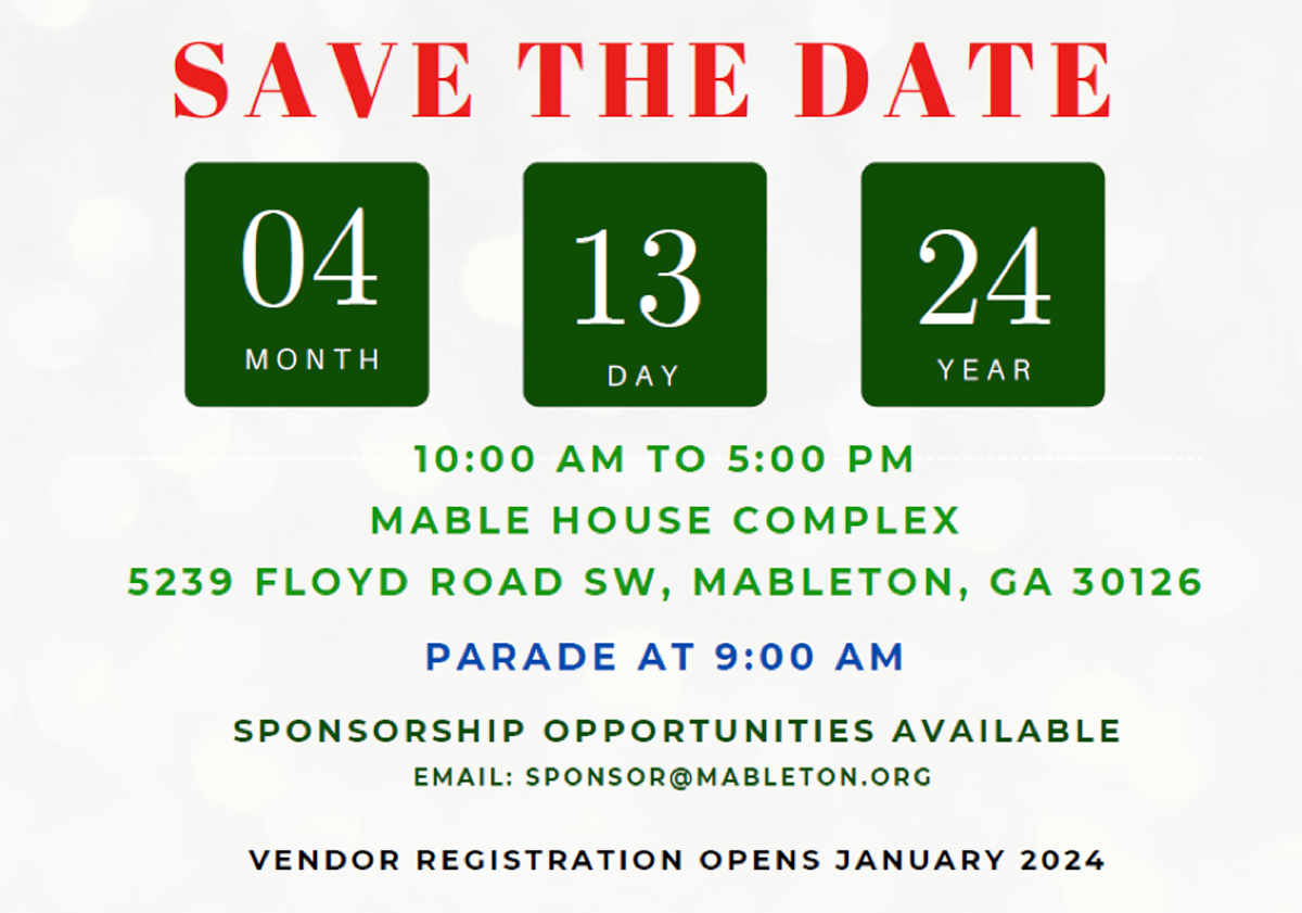 Save the Date 4-13-24 Taste of Mableton 2024